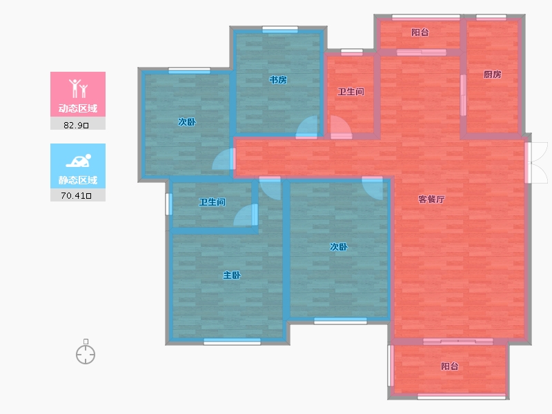 河南省-平顶山市-建业森林半岛-137.30-户型库-动静分区