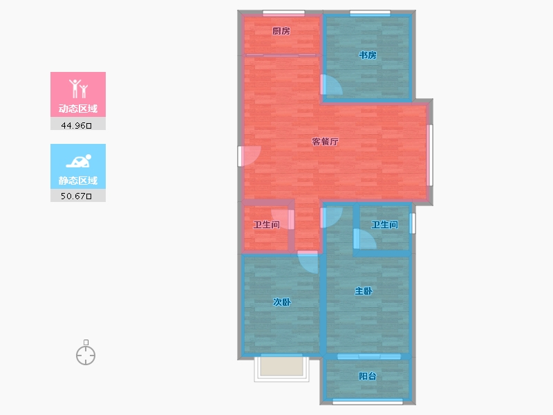 山东省-济宁市-泽缘名府-85.00-户型库-动静分区