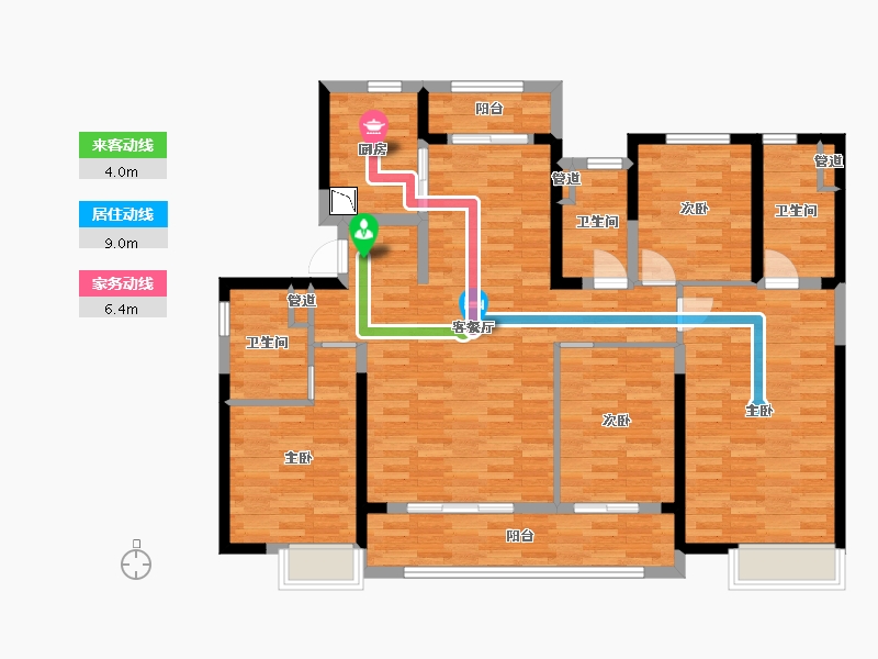 湖北省-武汉市-东原乐见城-123.71-户型库-动静线