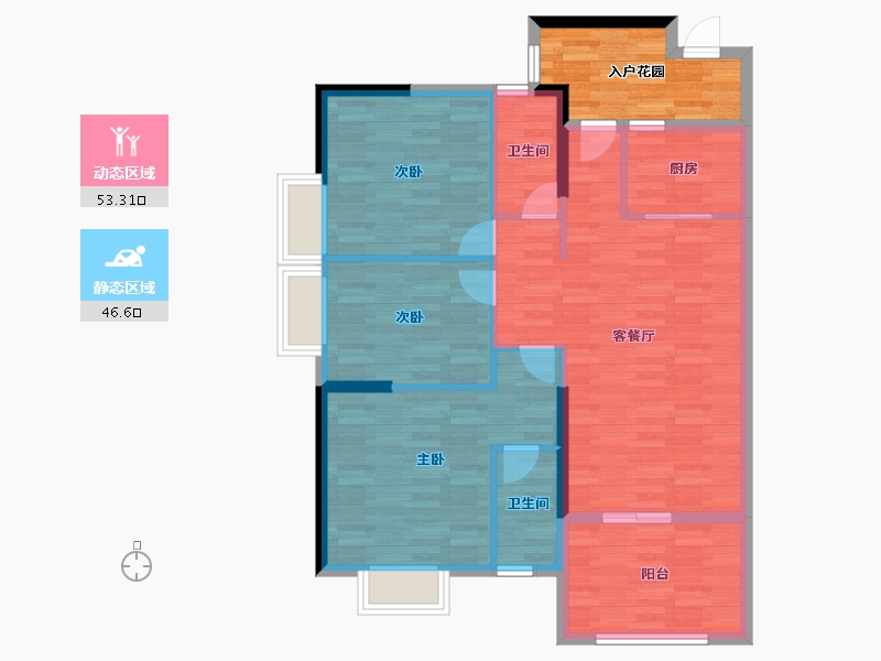 广东省-阳江市-京源・上景-97.98-户型库-动静分区