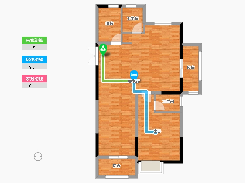 浙江省-嘉兴市-佳源・优优华府-82.27-户型库-动静线