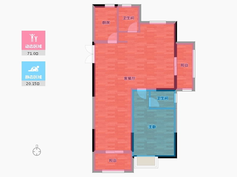 浙江省-嘉兴市-佳源・优优华府-82.27-户型库-动静分区