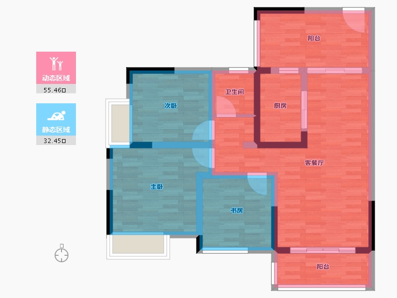 四川省-内江市-国宾上院-77.51-户型库-动静分区