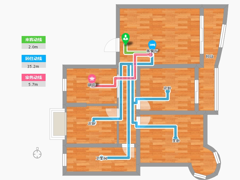 山东省-青岛市-中杰花园-78.63-户型库-动静线