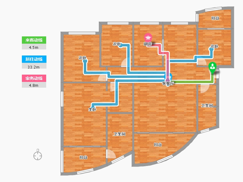 四川省-成都市-置信丽都花园-154.31-户型库-动静线