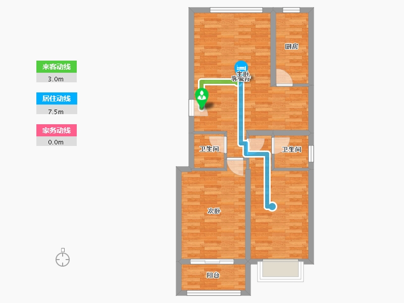 河北省-沧州市-浩发丽苑-67.68-户型库-动静线