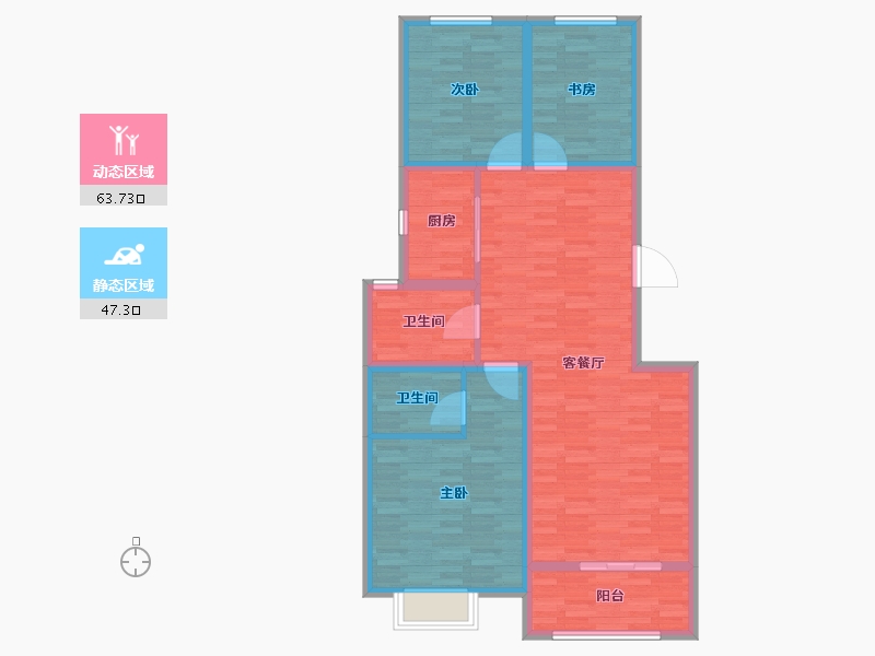 河北省-邢台市-润泽未来城-100.00-户型库-动静分区