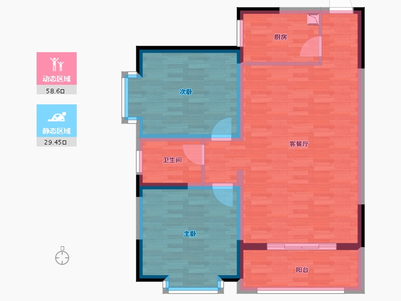 陕西省-宝鸡市-盛景华都-79.00-户型库-动静分区