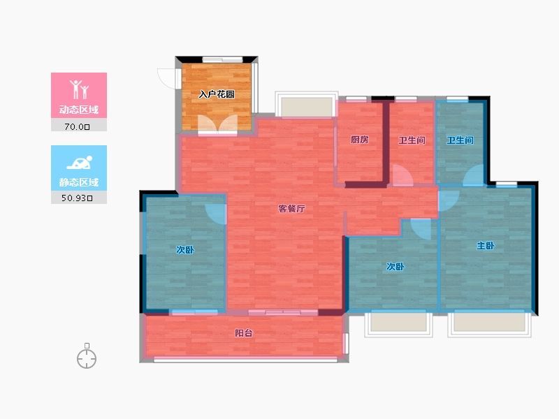 福建省-福州市-三盛璞悅府-117.99-户型库-动静分区