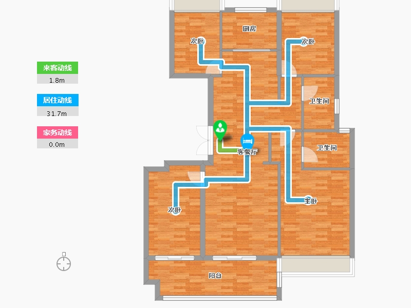 陕西省-西安市-万联锦绣翡翠湾-114.28-户型库-动静线