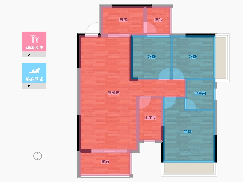 广西壮族自治区-河池市-龙江新城-81.11-户型库-动静分区