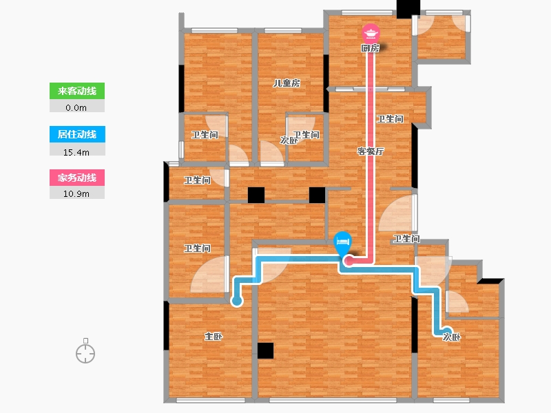 浙江省-杭州市-凤起潮鸣-217.00-户型库-动静线