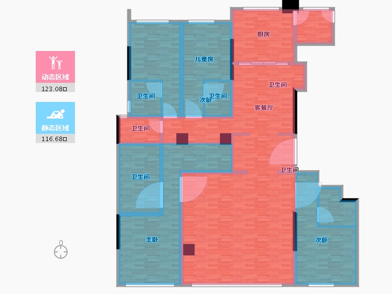 浙江省-杭州市-凤起潮鸣-217.00-户型库-动静分区