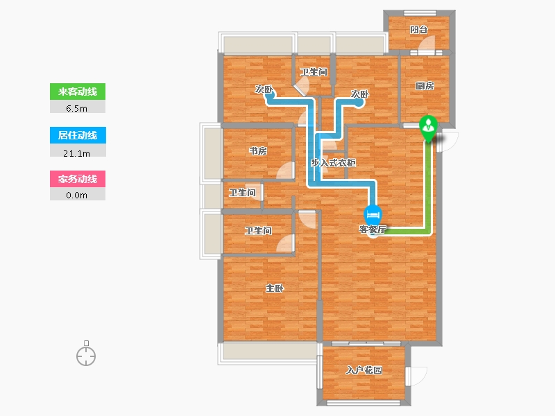 广东省-揭阳市-锦绣花园-135.97-户型库-动静线