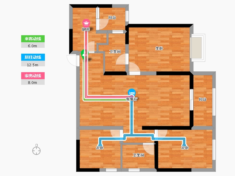 四川省-德阳市-江樾居-89.58-户型库-动静线