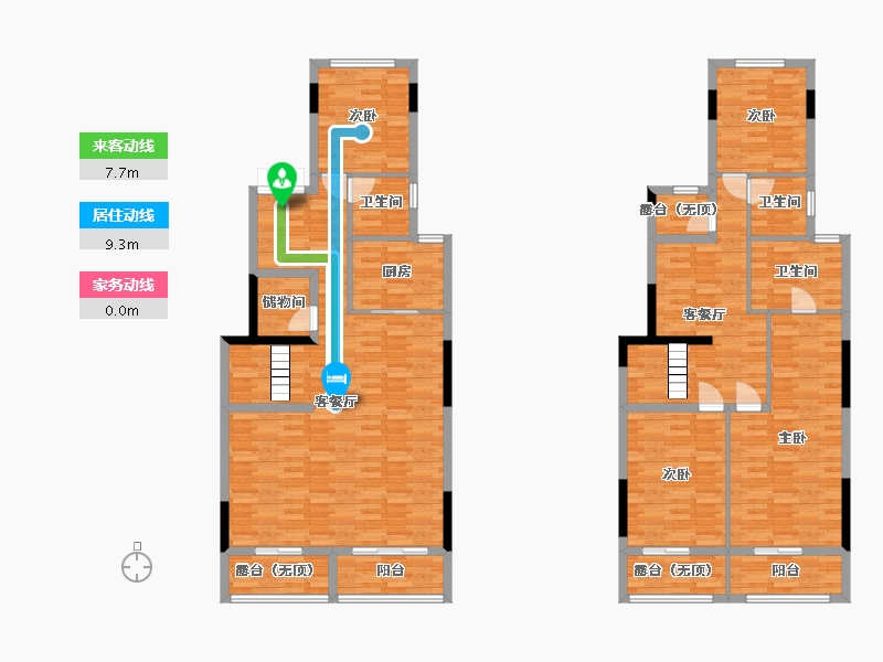 广西壮族自治区-柳州市-红星天铂洋房-172.73-户型库-动静线