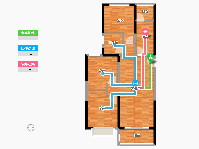 河南省-漯河市-恒大御景-87.00-户型库-动静线