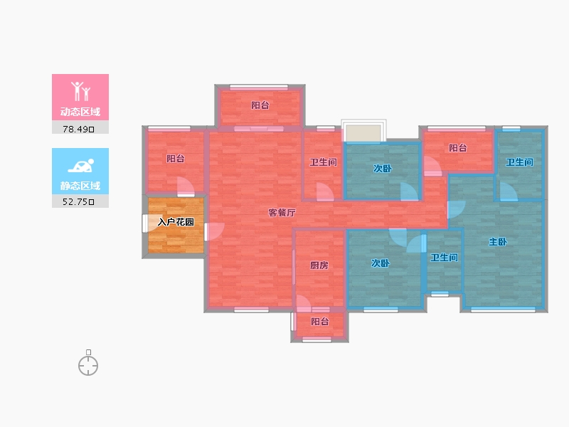 广东省-江门市-博富南湖壹号-123.52-户型库-动静分区