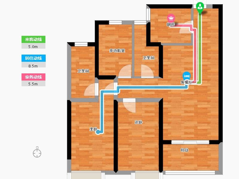 陕西省-渭南市-宏帆-79.40-户型库-动静线