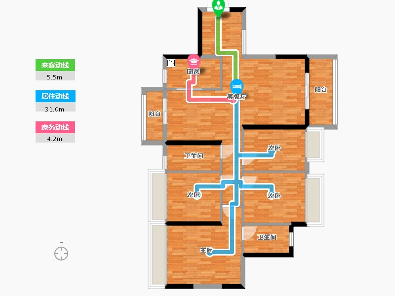 广东省-湛江市-廉江锦绣华景-102.75-户型库-动静线