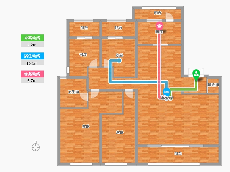 陕西省-西安市-龙湖景粼天序-184.85-户型库-动静线