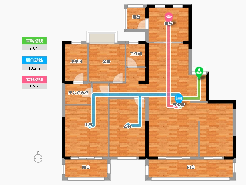 广西壮族自治区-南宁市-五象丽景-136.96-户型库-动静线