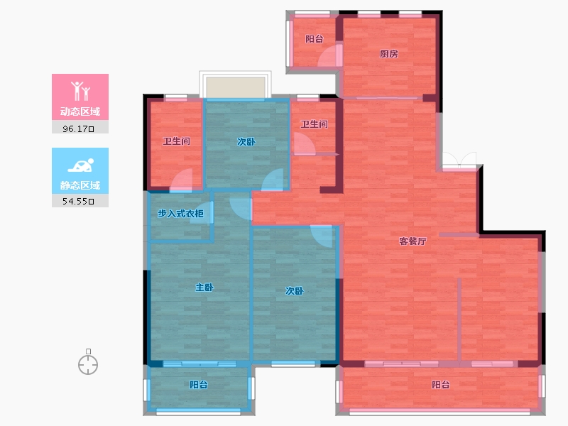 广西壮族自治区-南宁市-五象丽景-136.96-户型库-动静分区