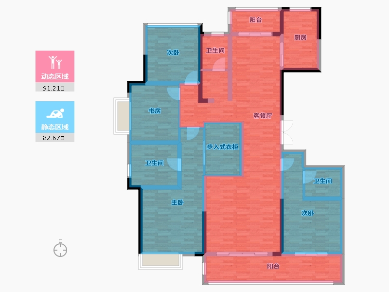 四川省-内江市-万晟城-155.47-户型库-动静分区