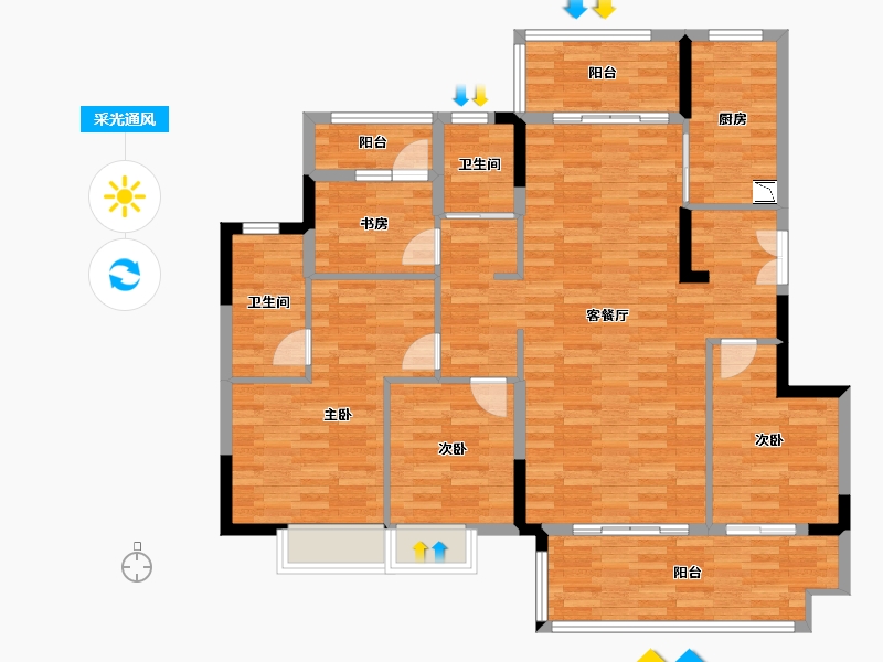 广东省-中山市-远洋城-116.65-户型库-采光通风