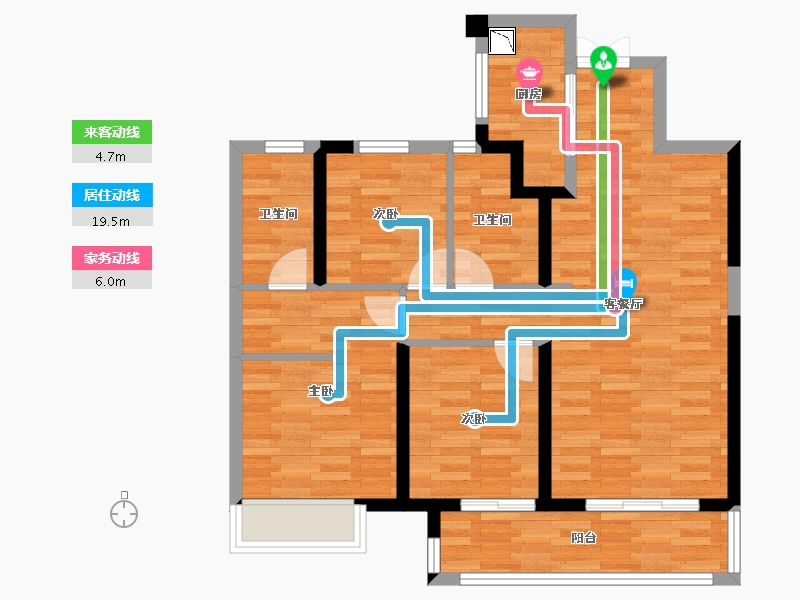 广西壮族自治区-钦州市-新城吾悦-79.05-户型库-动静线