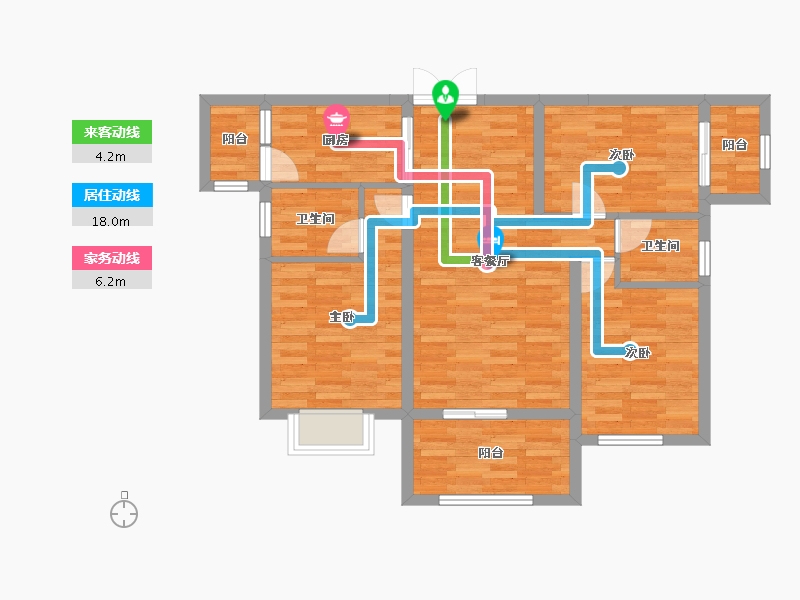 四川省-南充市-仁和逸居-79.04-户型库-动静线