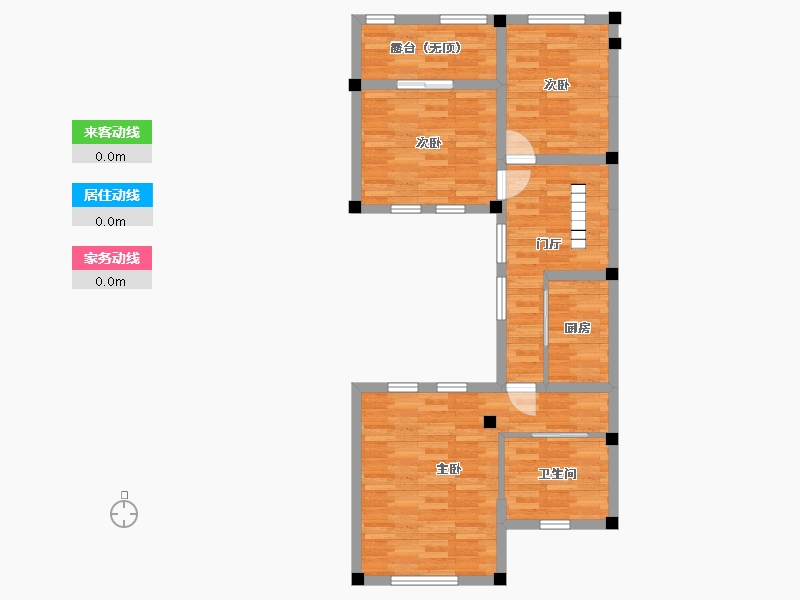 云南省-昆明市-滇池卫城-70.35-户型库-动静线