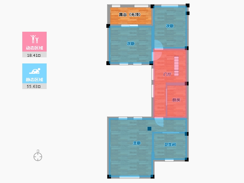 云南省-昆明市-滇池卫城-70.35-户型库-动静分区