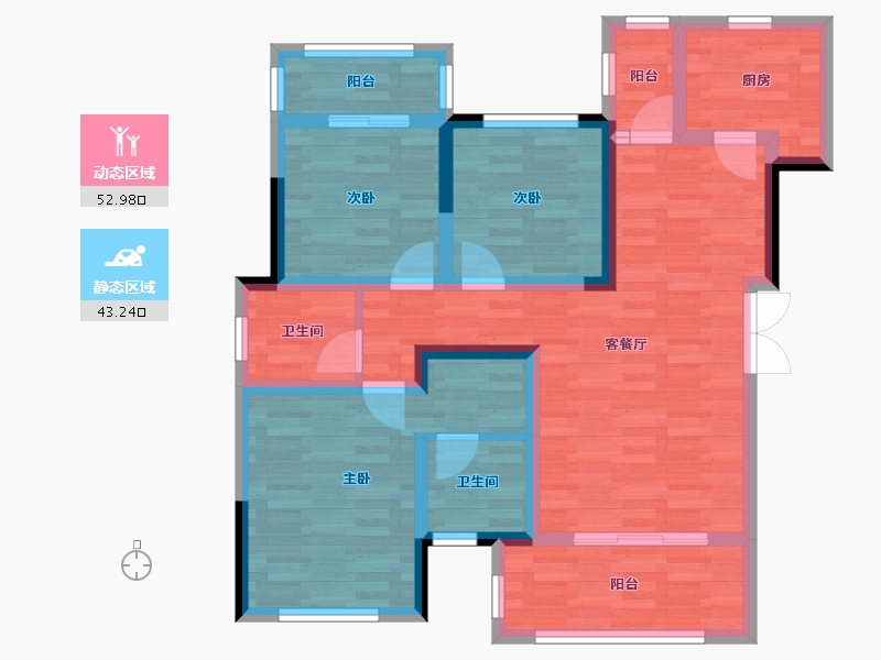 四川省-成都市-和悦澜庭-83.05-户型库-动静分区