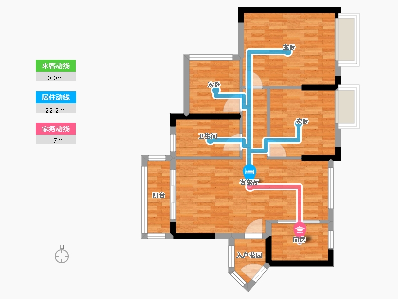 广东省-清远市-富盈・凯旋城-69.58-户型库-动静线