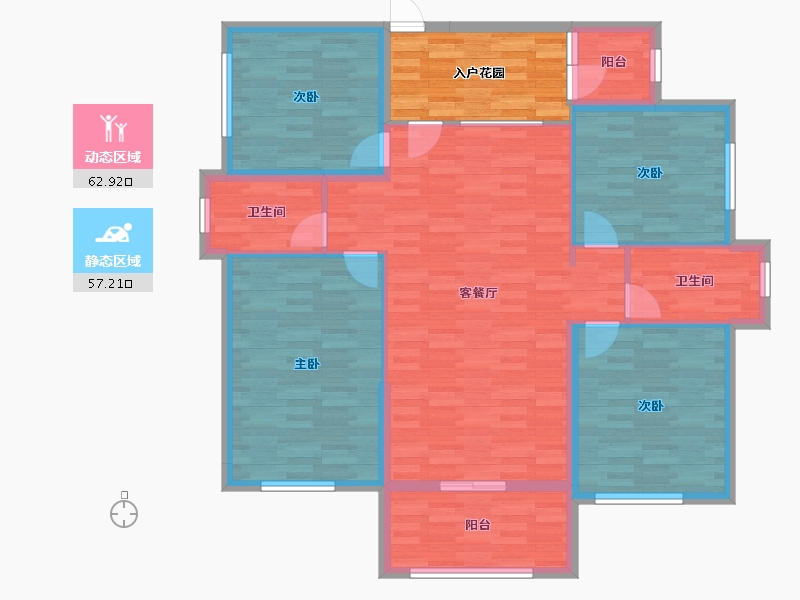 广东省-阳江市-泓景菀-117.04-户型库-动静分区