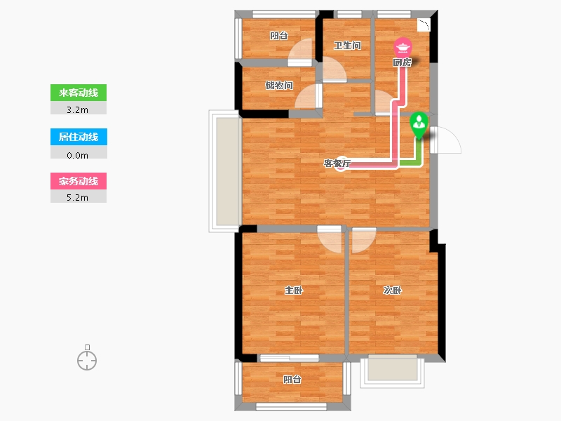 江苏省-南京市-誉峰苑-69.33-户型库-动静线