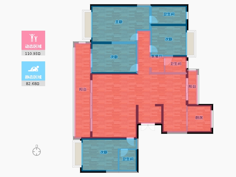 云南省-玉溪市-北大资源-174.68-户型库-动静分区