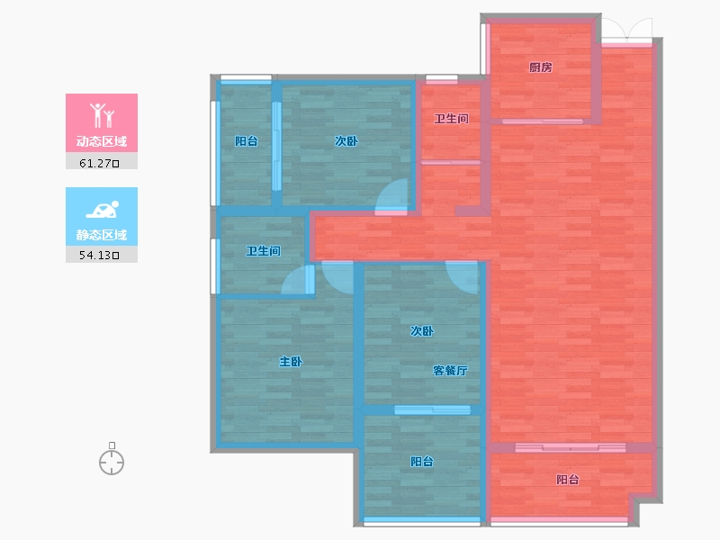 湖南省-怀化市-城市金典-102.97-户型库-动静分区