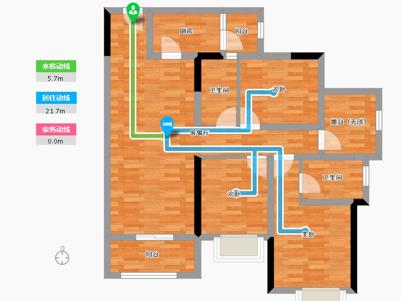 重庆-重庆市-招商·雍江府-83.30-户型库-动静线