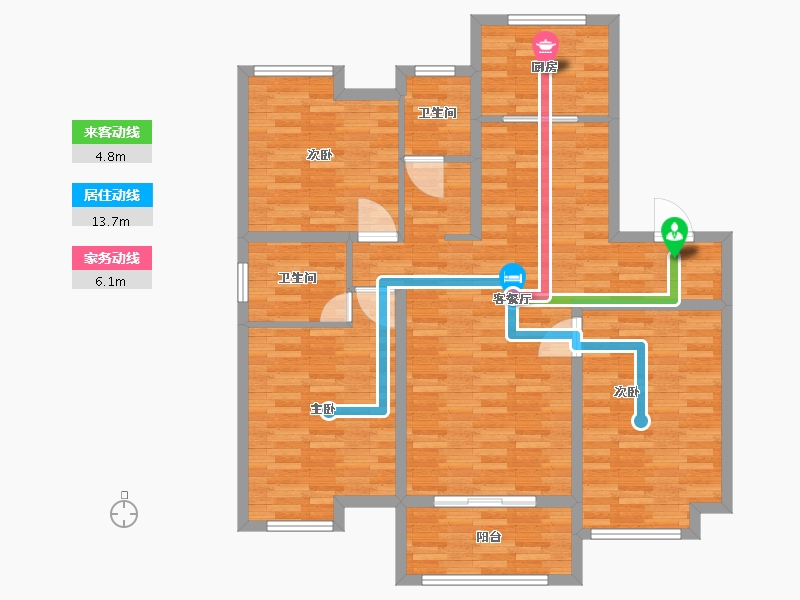 江苏省-徐州市-御景新城-109.01-户型库-动静线