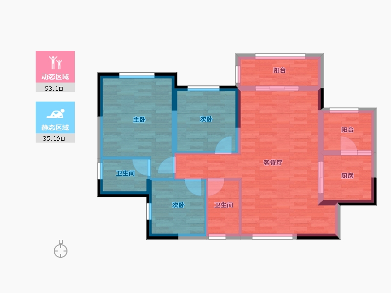 四川省-自贡市-熙贡府-78.47-户型库-动静分区