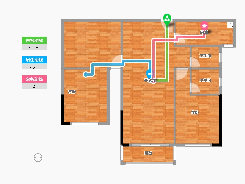 福建省-莆田市-皇冠花园-95.00-户型库-动静线