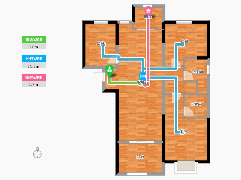 河南省-濮阳市-荣域龙府-95.00-户型库-动静线