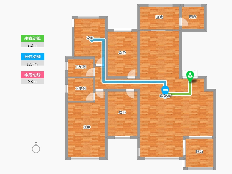 重庆-重庆市-昱湖壹号-162.46-户型库-动静线