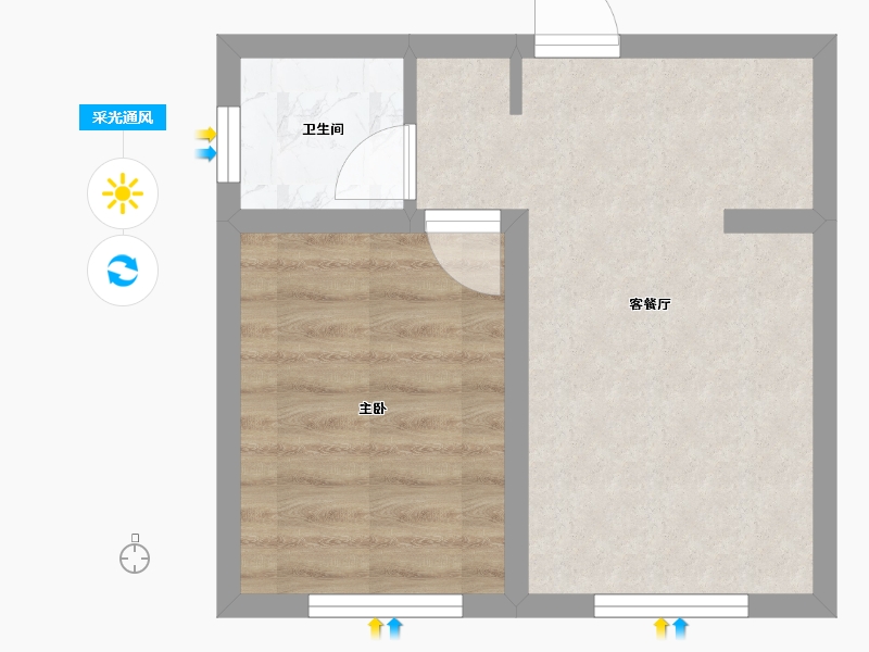 四川省-成都市-万科海悦汇城(西区)-32.59-户型库-采光通风