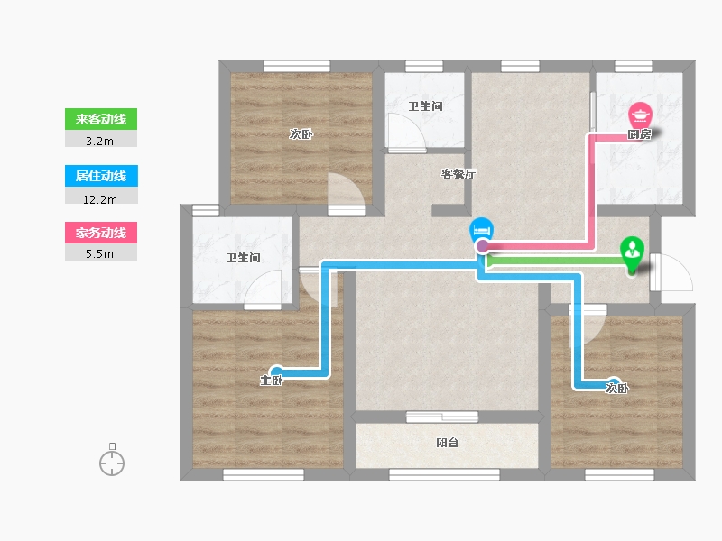 陕西省-商洛市-嘉园国际城-74.98-户型库-动静线