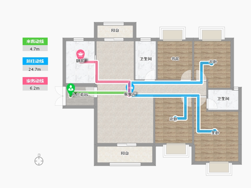 湖南省-湘潭市-裕源懿府-104.57-户型库-动静线