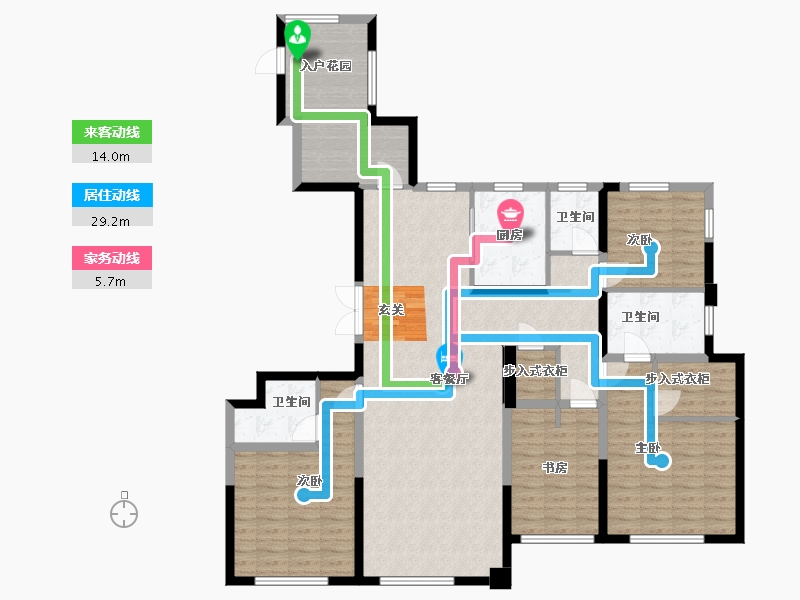 浙江省-宁波市-东篱-142.77-户型库-动静线