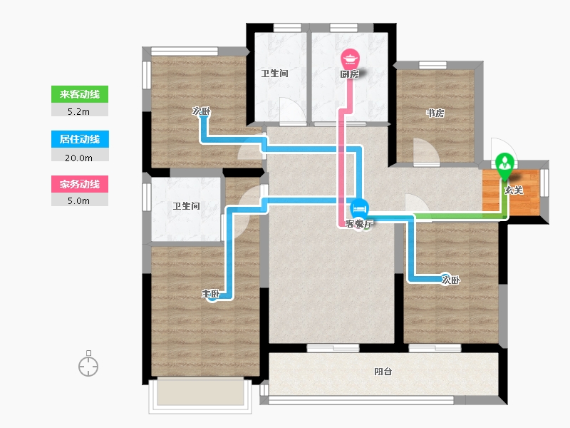 浙江省-宁波市-荣安劝学里-91.90-户型库-动静线